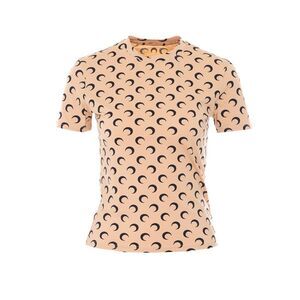 Marine Serre Women Recycled Moon Jersey Second Skin T-Shirt